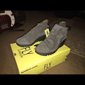 Fly London yip wedge booties